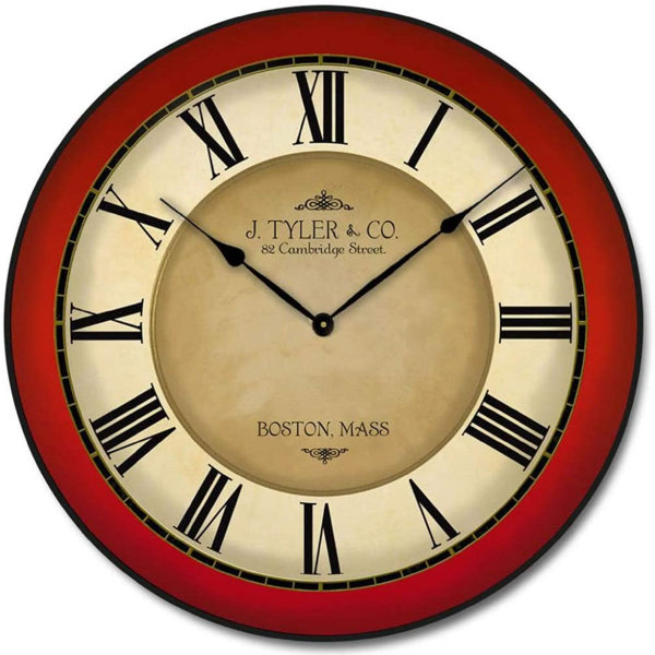 The Big Clock Store Solid Wood Wall Clock Wayfair